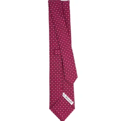 E.Marinella CRAVATTE|Cravatte In Seta Stampata|CRAVATTA SARTORIALE CLASSICA IN SETA FUCSIA Microfantasia fiore