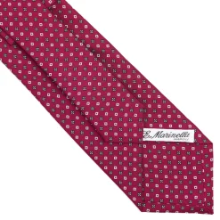 E.Marinella CRAVATTE|Cravatte In Seta Stampata|CRAVATTA SARTORIALE CLASSICA IN SETA FUCSIA Microfantasia fiore