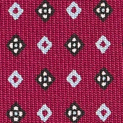 E.Marinella CRAVATTE|Cravatte In Seta Stampata|CRAVATTA SARTORIALE CLASSICA IN SETA FUCSIA Microfantasia fiore
