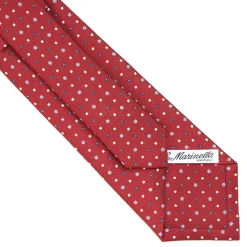 E.Marinella CRAVATTE|Cravatte In Seta Stampata|CRAVATTA SARTORIALE CLASSICA IN SETA BORDEAUX Microfantasia fiore