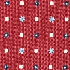 E.Marinella CRAVATTE|Cravatte In Seta Stampata|CRAVATTA SARTORIALE CLASSICA IN SETA BORDEAUX Microfantasia fiore