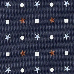 E.Marinella CRAVATTE|CRAVATTA SARTORIALE CLASSICA IN SETA BLU SCURO Microfantasia fiore