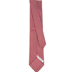 E.Marinella CRAVATTE|Cravatte In Seta Stampata|CRAVATTA SARTORIALE CLASSICA IN SETA BORDEAUX Microfantasia fiore