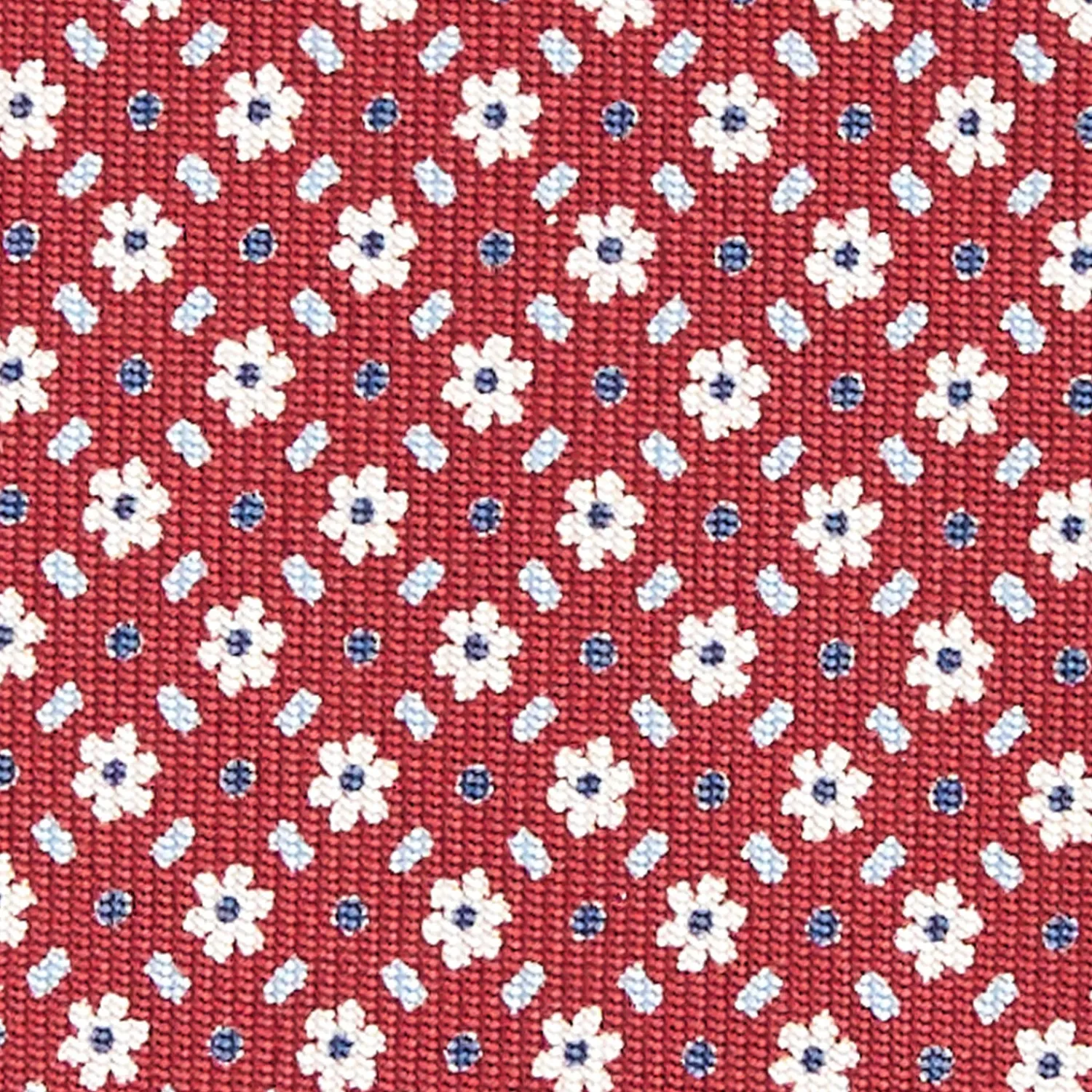 E.Marinella CRAVATTE|Cravatte In Seta Stampata|CRAVATTA SARTORIALE CLASSICA IN SETA BORDEAUX Microfantasia fiore