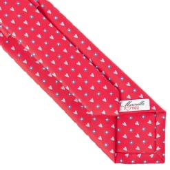 E.Marinella CRAVATTE|Cravatte In Seta Stampata|CRAVATTA SARTORIALE CLASSICA IN SETA ROSSA Collezione san valentino