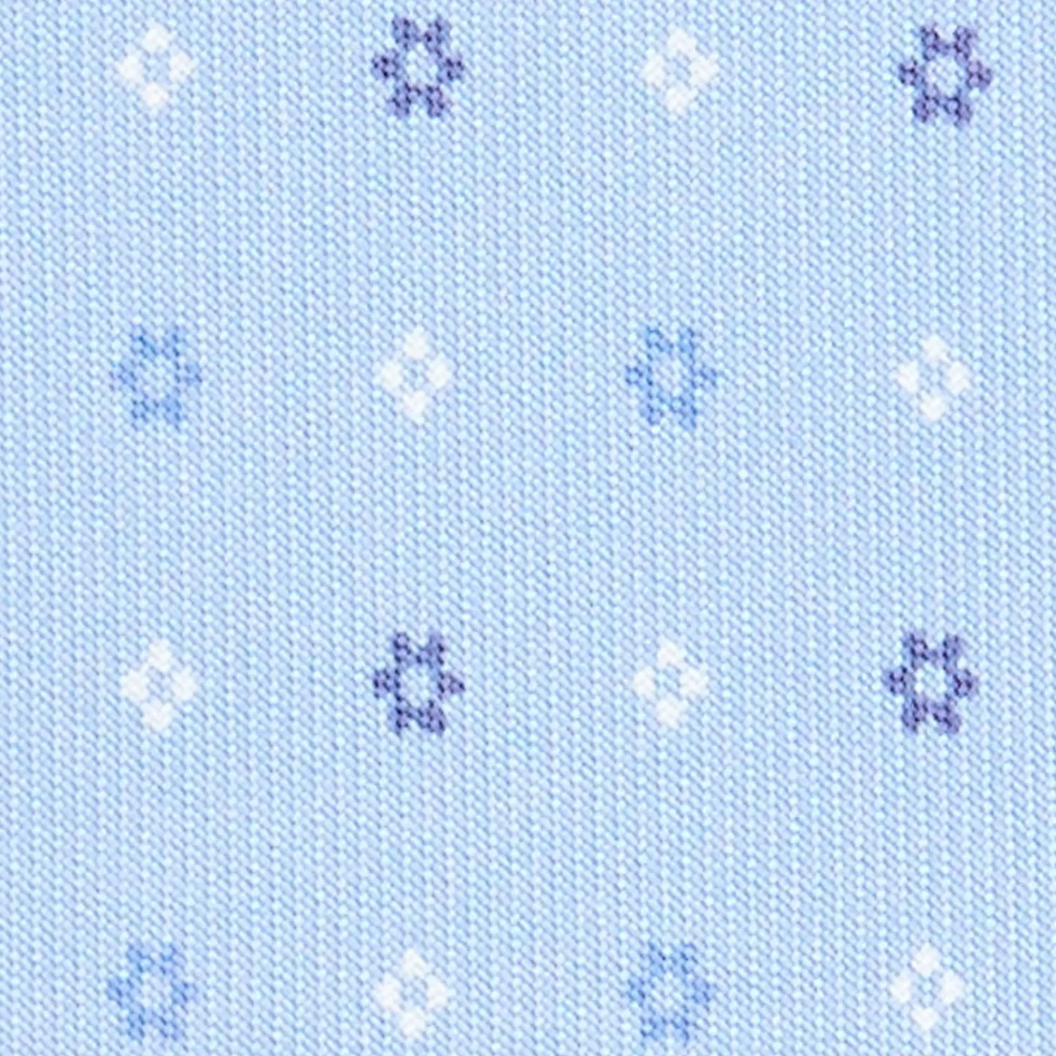 E.Marinella CRAVATTE|Cravatte In Seta Stampata|CRAVATTA SARTORIALE CLASSICA IN SETA AZZURRA Microfantasia fiore
