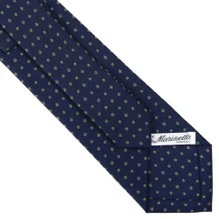 E.Marinella CRAVATTE|Cravatte In Seta Stampata|CRAVATTA SARTORIALE CLASSICA IN SETA BLU SCURO Microfantasia fiore