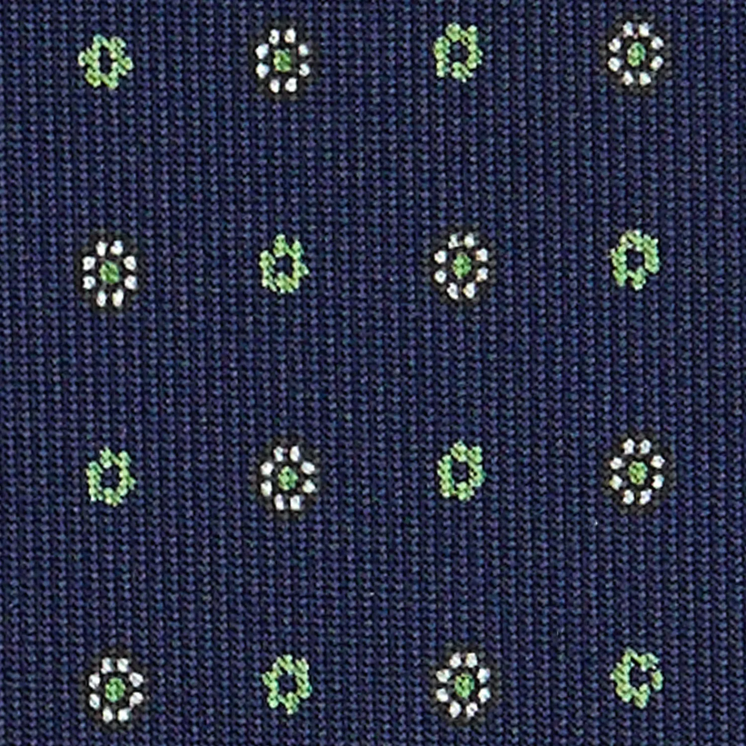 E.Marinella CRAVATTE|Cravatte In Seta Stampata|CRAVATTA SARTORIALE CLASSICA IN SETA BLU SCURO Microfantasia fiore