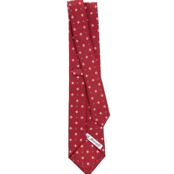 E.Marinella CRAVATTE|CRAVATTA SARTORIALE CLASSICA IN SETA BORDEAUX Microfantasia