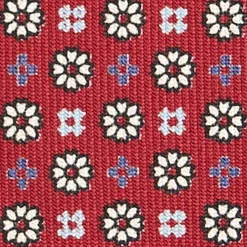 E.Marinella CRAVATTE|CRAVATTA SARTORIALE CLASSICA IN SETA BORDEAUX Microfantasia