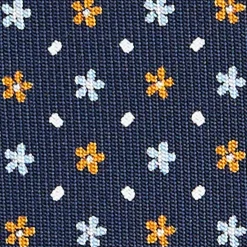 E.Marinella CRAVATTE|Cravatte In Seta Stampata|CRAVATTA SARTORIALE CLASSICA IN SETA BLU SCURO Microfantasia fiore