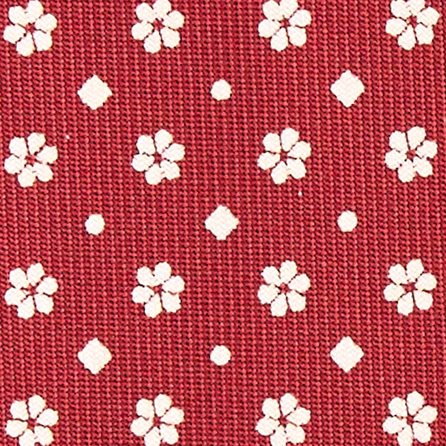 E.Marinella CRAVATTE|Cravatte In Seta Stampata|CRAVATTA SARTORIALE CLASSICA IN SETA BORDEAUX Microfantasia fiore