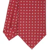 E.Marinella CRAVATTE|Cravatte In Seta Stampata|CRAVATTA SARTORIALE CLASSICA IN SETA BORDEAUX Microfantasia fiore