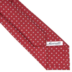 E.Marinella CRAVATTE|Cravatte In Seta Stampata|CRAVATTA SARTORIALE CLASSICA IN SETA BORDEAUX Microfantasia fiore