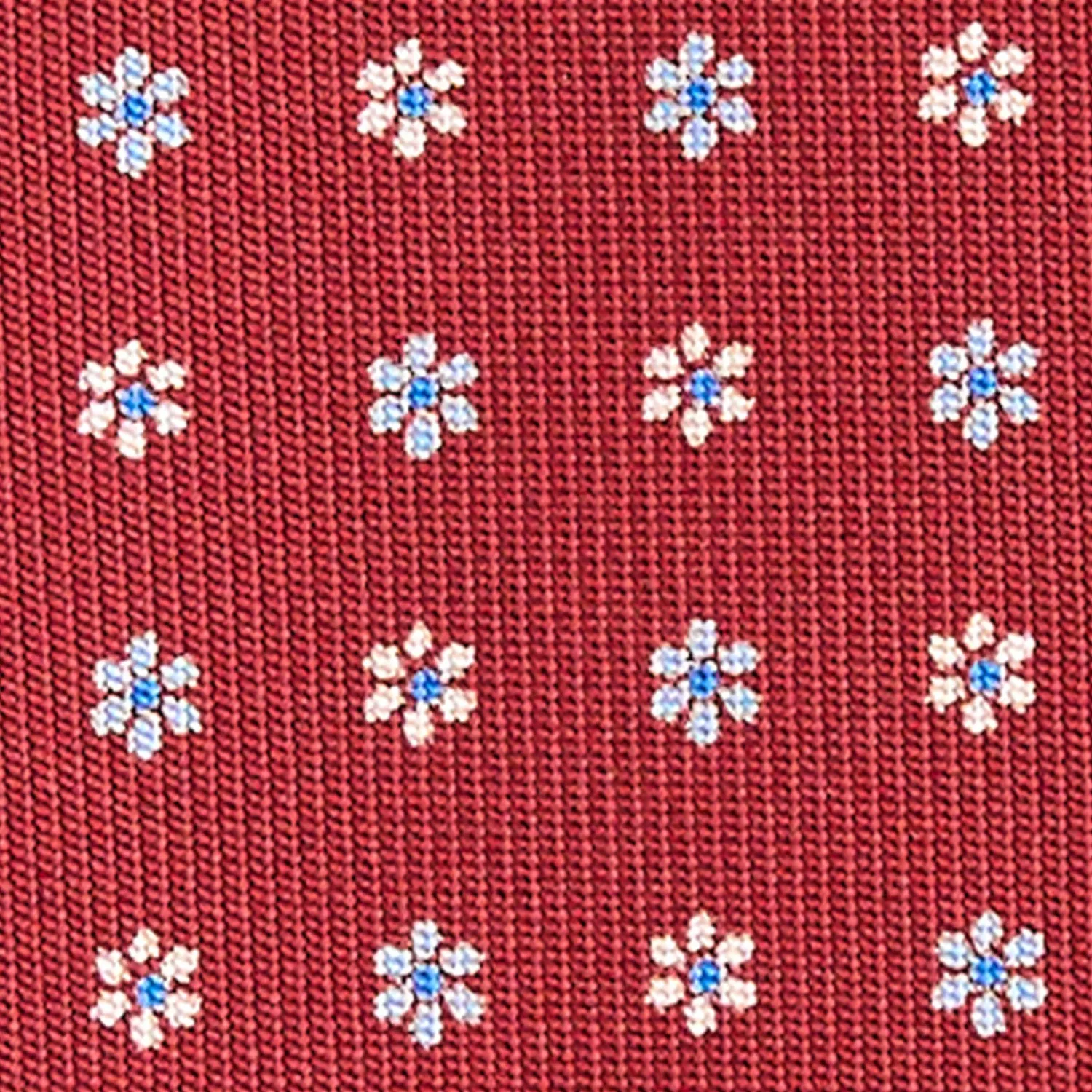 E.Marinella CRAVATTE|Cravatte In Seta Stampata|CRAVATTA SARTORIALE CLASSICA IN SETA BORDEAUX Microfantasia fiore