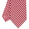 E.Marinella CRAVATTE|Cravatte In Seta Stampata|CRAVATTA SARTORIALE CLASSICA IN SETA BORDEAUX Microfantasia fiore