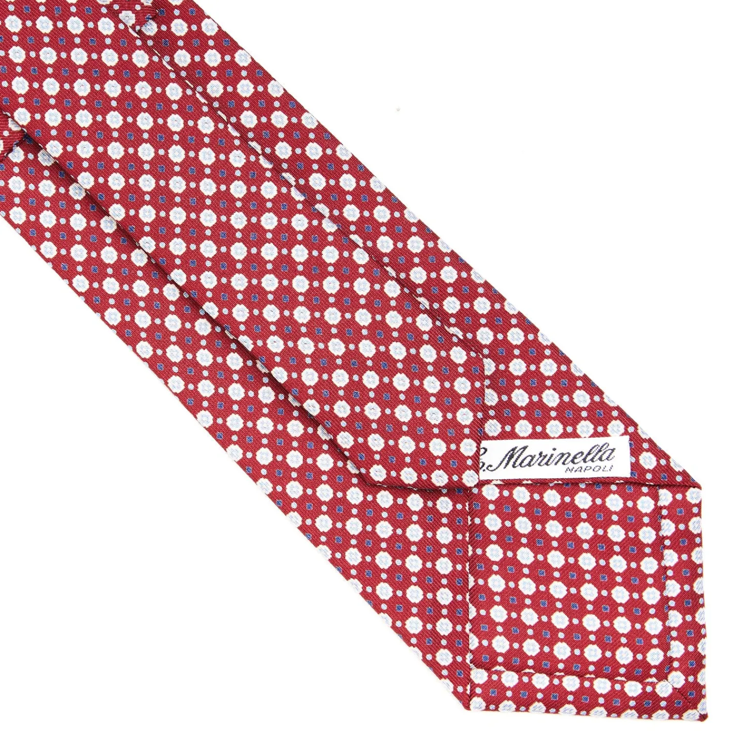 E.Marinella CRAVATTE|Cravatte In Seta Stampata|CRAVATTA SARTORIALE CLASSICA IN SETA BORDEAUX Microfantasia fiore