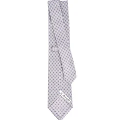 E.Marinella CRAVATTE|Cravatte In Seta Stampata|CRAVATTA SARTORIALE CLASSICA IN SETA GRIGIO CHIARO Microfantasia fiore