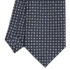E.Marinella CRAVATTE|Cravatte In Seta Stampata|CRAVATTA SARTORIALE CLASSICA IN SETA BLU SCURO Microfantasia fiore