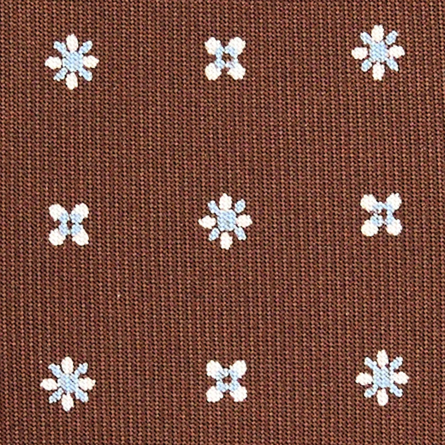 E.Marinella CRAVATTE|Cravatte In Seta Stampata|CRAVATTA SARTORIALE CLASSICA IN SETA MARRONE SCURO Microfantasia fiore