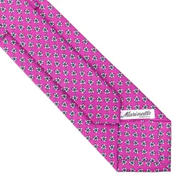 E.Marinella CRAVATTE|Cravatte In Seta Stampata|CRAVATTA SARTORIALE CLASSICA IN SETA FUCSIA Microfantasia fiore