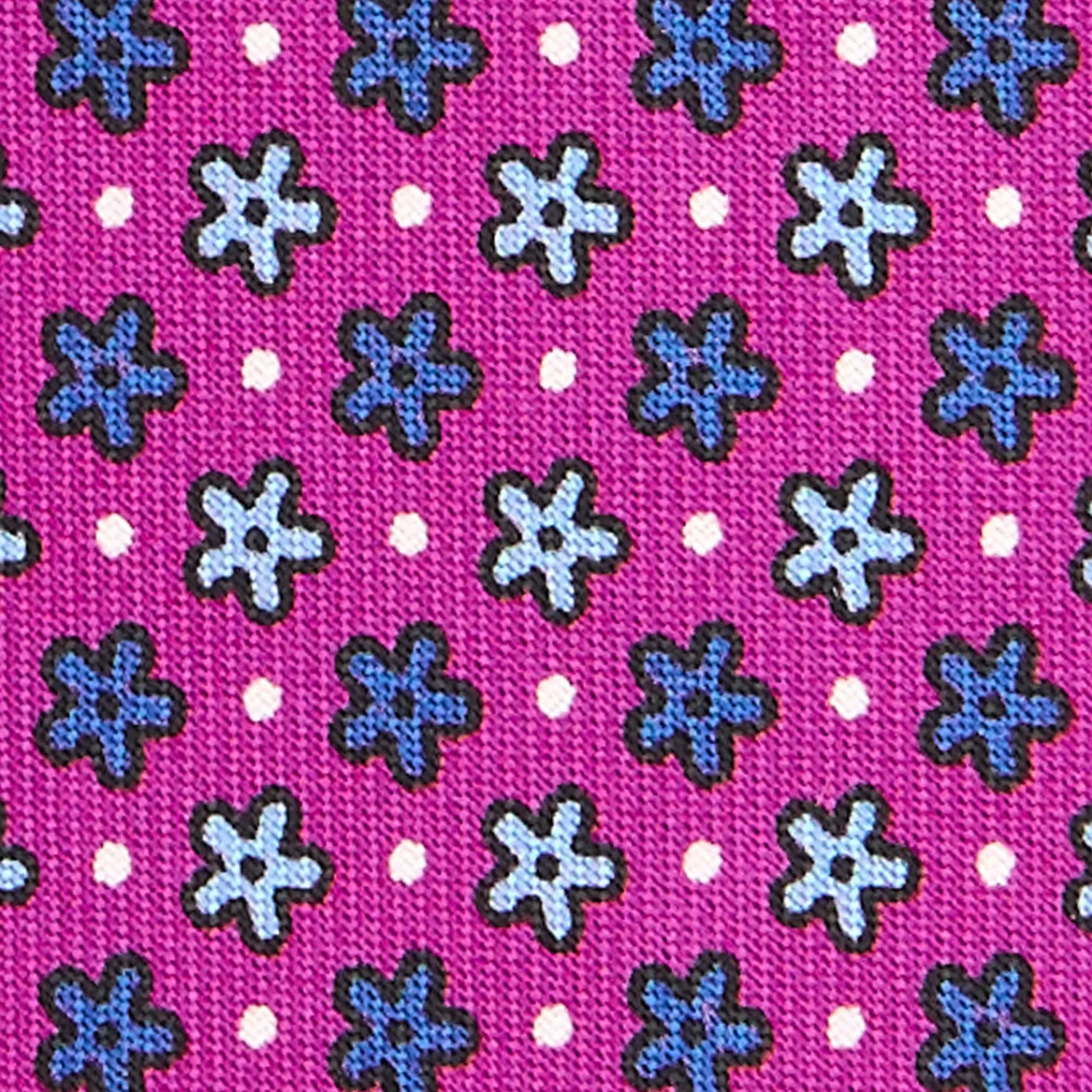 E.Marinella Cravatte In Seta Stampata|CRAVATTE|CRAVATTA SARTORIALE CLASSICA IN SETA FUCSIA Microfantasia fiore