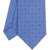 E.Marinella CRAVATTE|Cravatte In Seta Stampata|CRAVATTA SARTORIALE CLASSICA IN SETA AZZURRO POLVERE Microfantasia fiore