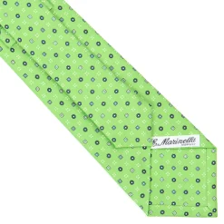 E.Marinella CRAVATTE|Cravatte In Seta Stampata|CRAVATTA SARTORIALE CLASSICA IN SETA VERDE CHIARO Microfantasia fiore