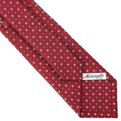 E.Marinella CRAVATTE|CRAVATTA SARTORIALE CLASSICA IN SETA BORDEAUX Microfantasia