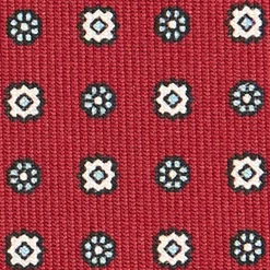 E.Marinella CRAVATTE|CRAVATTA SARTORIALE CLASSICA IN SETA BORDEAUX Microfantasia