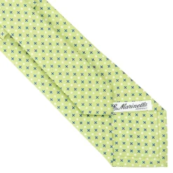 E.Marinella CRAVATTE|Cravatte In Seta Stampata|CRAVATTA SARTORIALE CLASSICA IN SETA VERDE CHIARO Microfantasia fiore