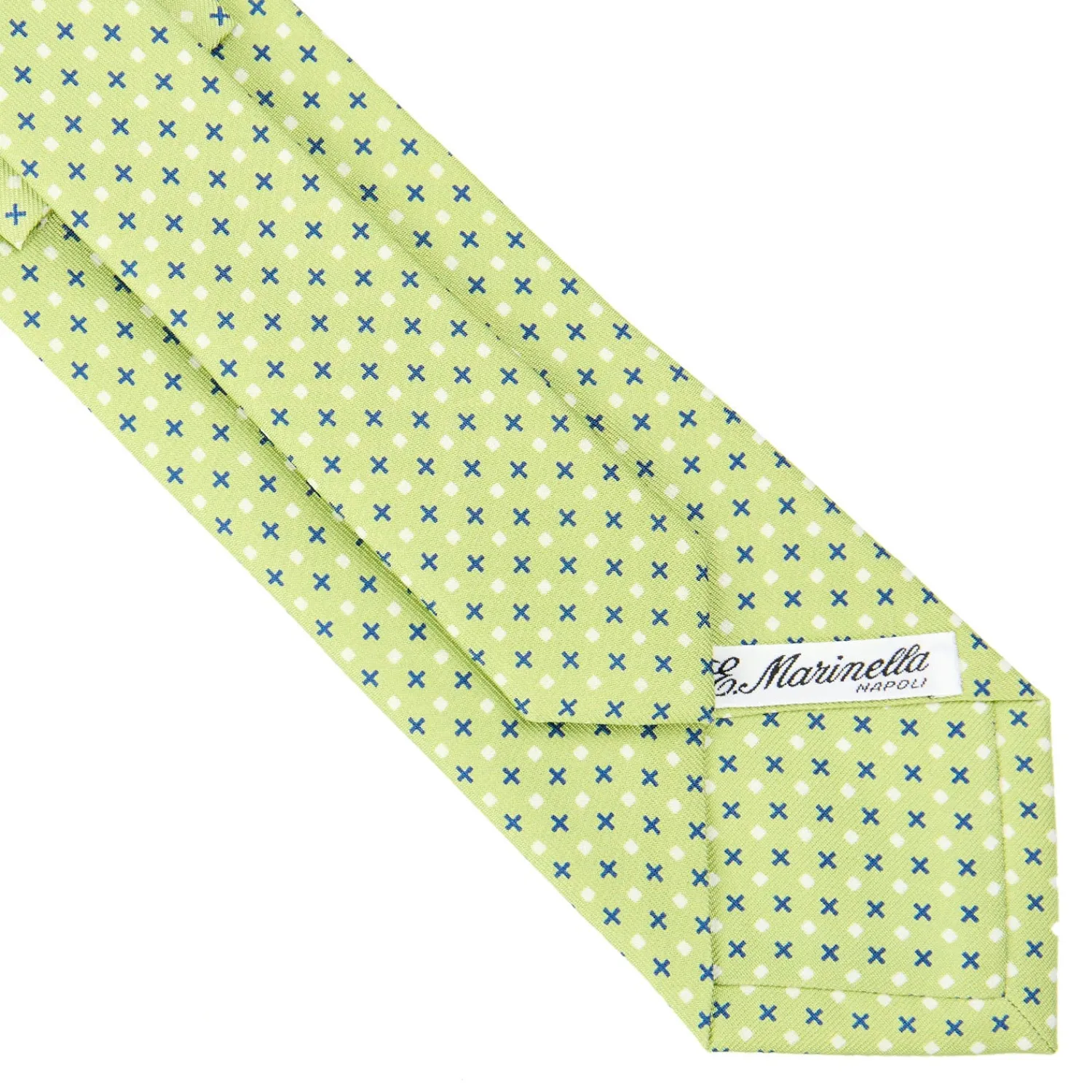 E.Marinella CRAVATTE|Cravatte In Seta Stampata|CRAVATTA SARTORIALE CLASSICA IN SETA VERDE CHIARO Microfantasia fiore
