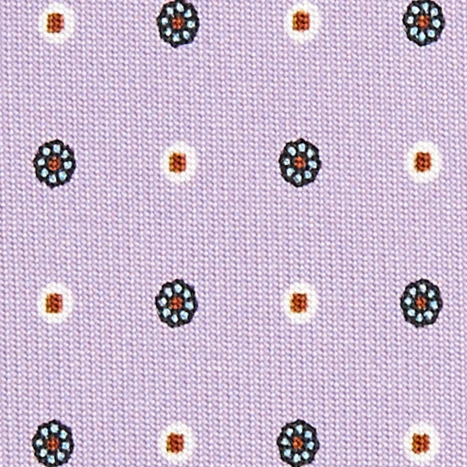E.Marinella CRAVATTE|Cravatte In Seta Stampata|CRAVATTA SARTORIALE CLASSICA IN SETA LILLA Microfantasia fiore