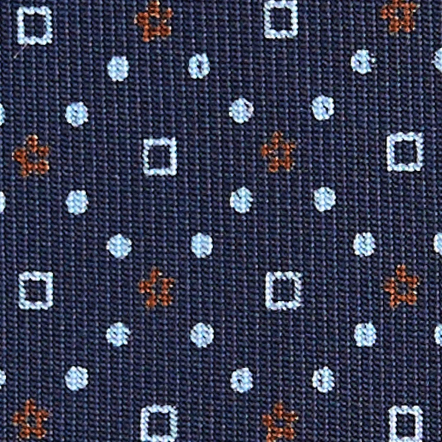 E.Marinella CRAVATTE|Cravatte In Seta Stampata|CRAVATTA SARTORIALE CLASSICA IN SETA BLU SCURO Microfantasia fiore