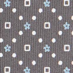 E.Marinella CRAVATTE|Cravatte In Seta Stampata|CRAVATTA SARTORIALE CLASSICA IN SETA GRIGIO CHIARO Microfantasia fiore
