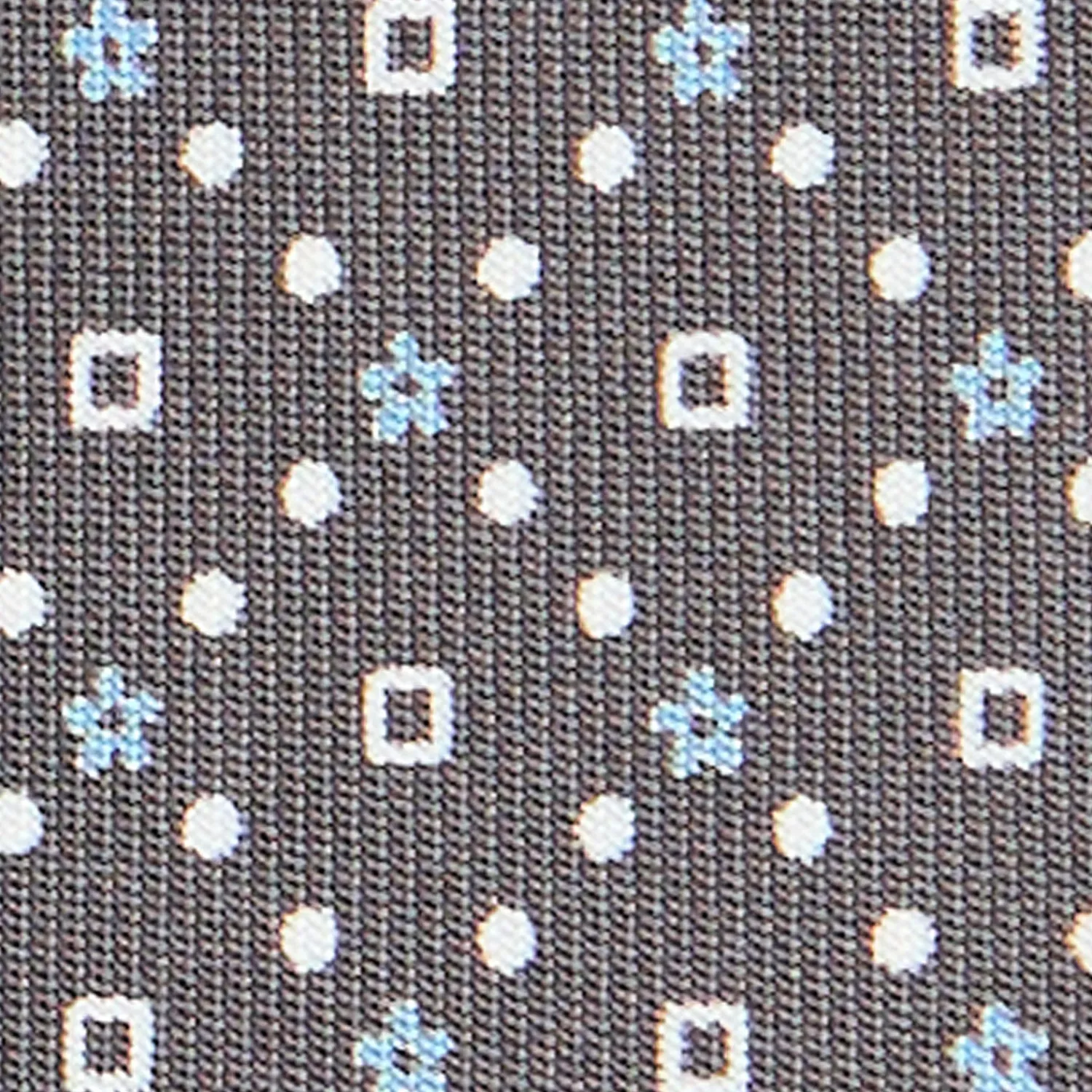E.Marinella CRAVATTE|Cravatte In Seta Stampata|CRAVATTA SARTORIALE CLASSICA IN SETA GRIGIO CHIARO Microfantasia fiore