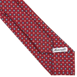 E.Marinella CRAVATTE|Cravatte In Seta Stampata|CRAVATTA SARTORIALE CLASSICA IN SETA BORDEAUX Microfantasia fiore
