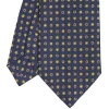 E.Marinella CRAVATTE|CRAVATTA SARTORIALE CLASSICA IN SETA BLU SCURO Microfantasia fiore
