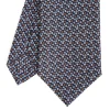 E.Marinella CRAVATTE|Cravatte In Seta Stampata|CRAVATTA SARTORIALE CLASSICA IN SETA BLU SCURO Microfantasia fiore