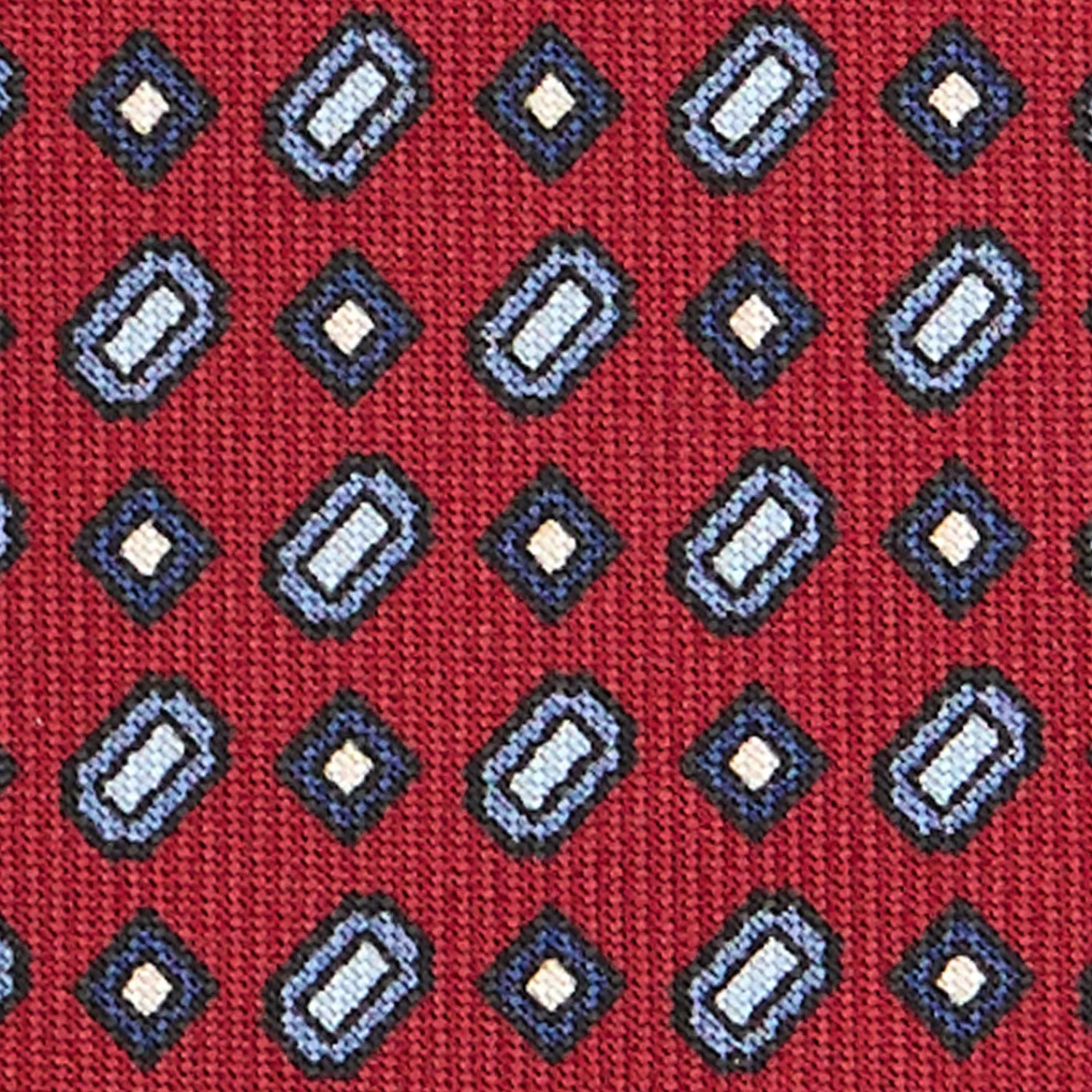 E.Marinella CRAVATTE|Cravatte In Seta Stampata|CRAVATTA SARTORIALE CLASSICA IN SETA BORDEAUX Microfantasia fiore