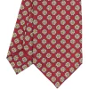E.Marinella CRAVATTE|Cravatte In Seta Stampata|CRAVATTA SARTORIALE CLASSICA IN SETA BORDEAUX Microfantasia fiore