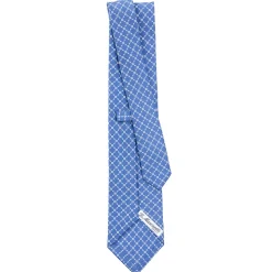E.Marinella CRAVATTE|Cravatte In Seta Stampata|CRAVATTA SARTORIALE CLASSICA IN SETA AZZURRO POLVERE Microfantasia fiore
