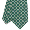 E.Marinella CRAVATTE|Cravatte In Seta Stampata|CRAVATTA SARTORIALE CLASSICA IN SETA VERDE SCURO Microfantasia fiore