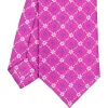 E.Marinella CRAVATTE|Cravatte In Seta Stampata|CRAVATTA SARTORIALE CLASSICA IN SETA FUCSIA Microfantasia fiore
