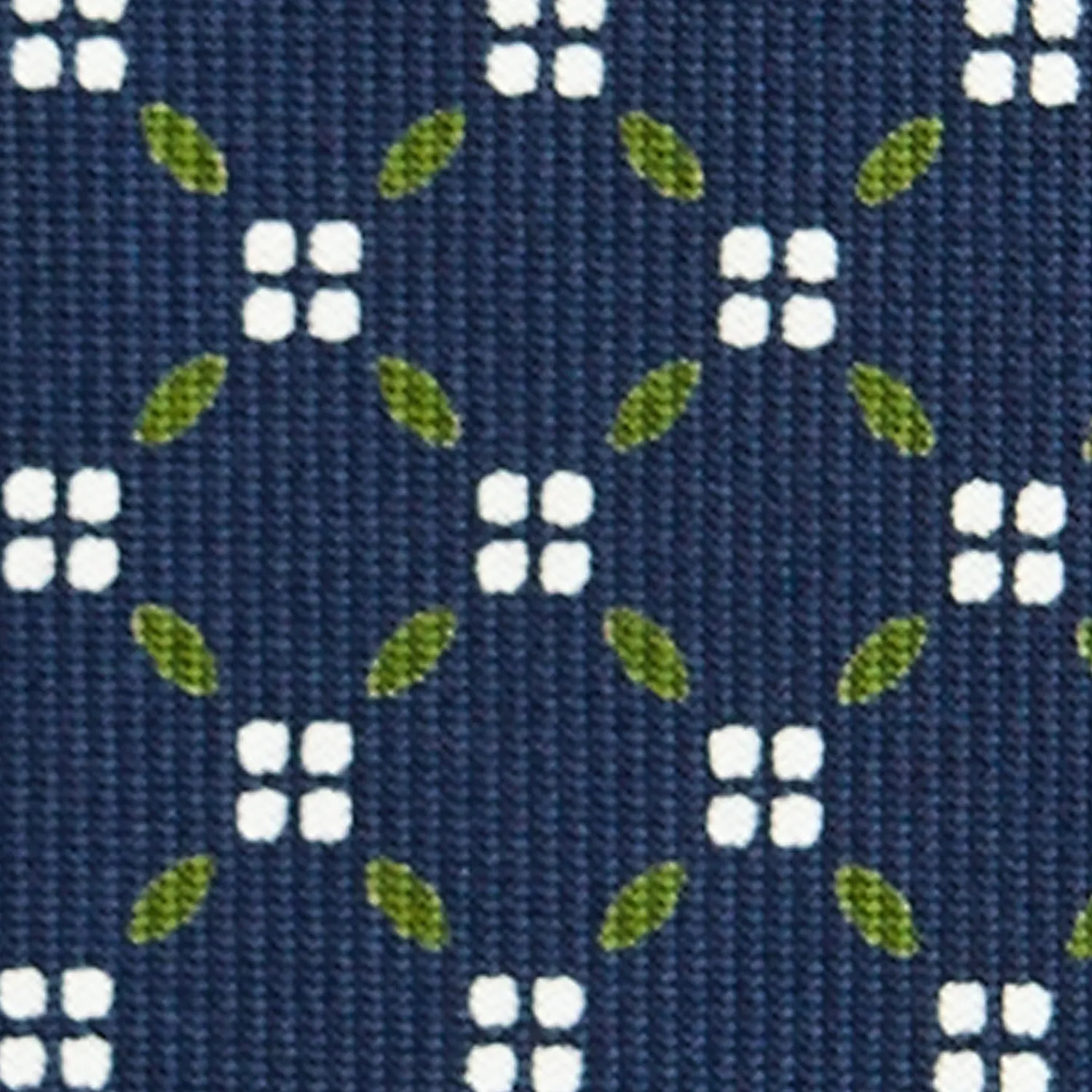 E.Marinella Cravatte In Seta Stampata|CRAVATTE|CRAVATTA SARTORIALE CLASSICA IN SETA BLU SCURO Microfantasia fiore