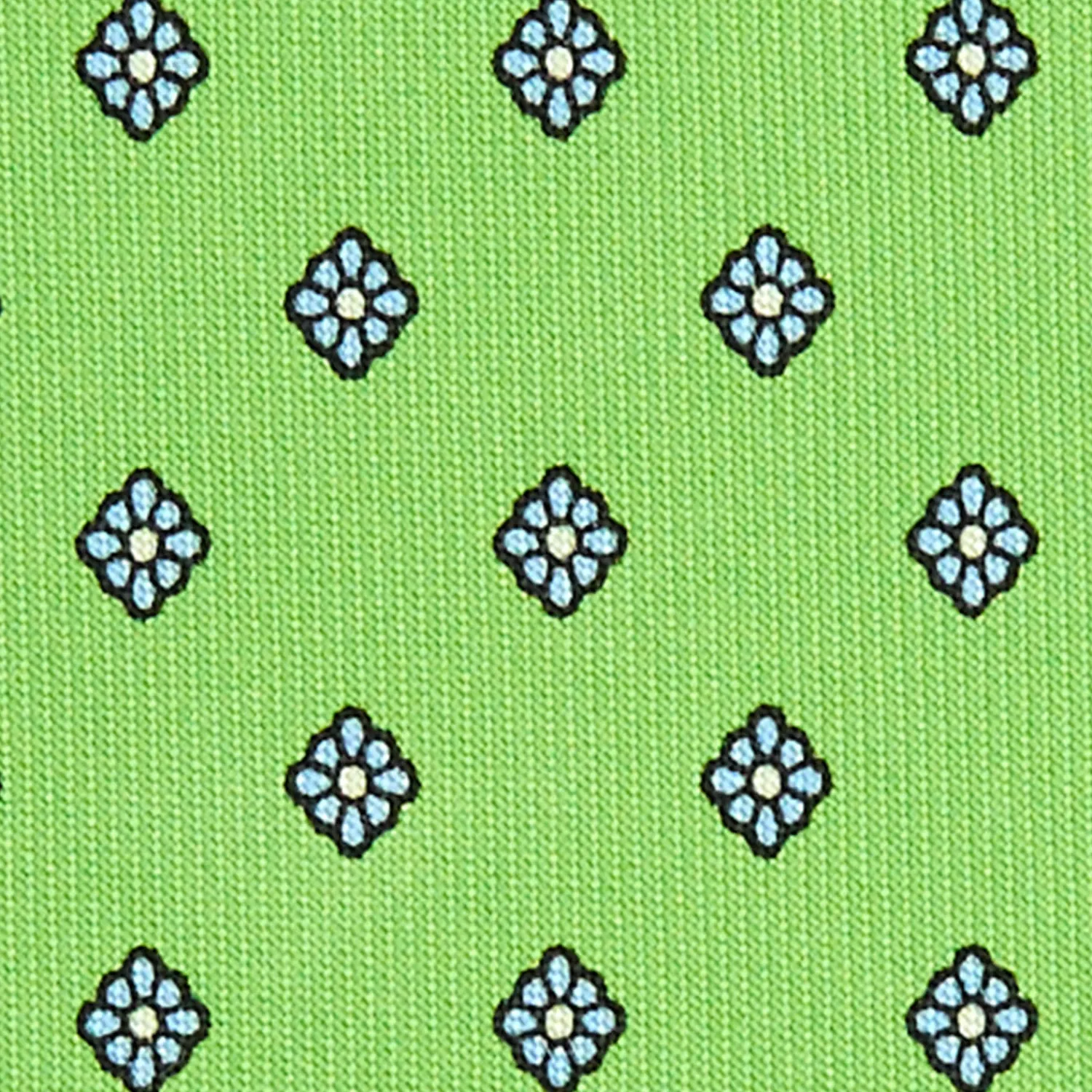E.Marinella CRAVATTE|Cravatte In Seta Stampata|CRAVATTA SARTORIALE CLASSICA IN SETA VERDE CHIARO Microfantasia fiore