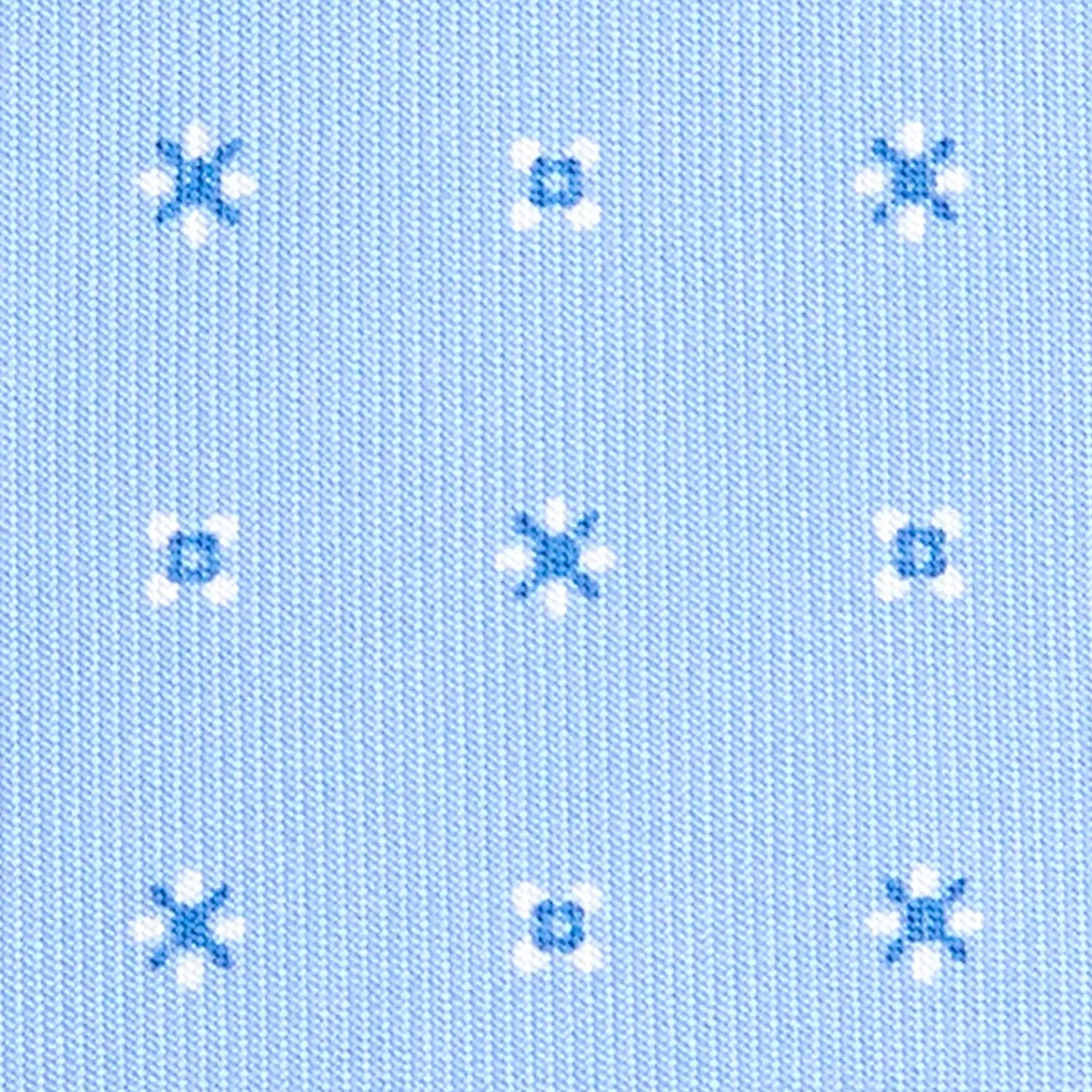 E.Marinella CRAVATTE|Cravatte In Seta Stampata|CRAVATTA SARTORIALE CLASSICA IN SETA AZZURRA Microfantasia fiore
