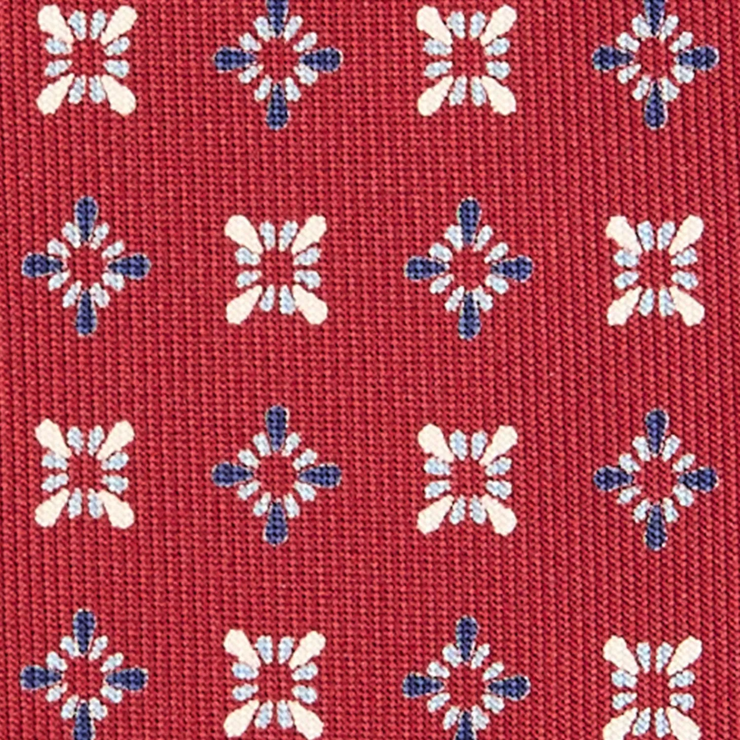 E.Marinella CRAVATTE|Cravatte In Seta Stampata|CRAVATTA SARTORIALE CLASSICA IN SETA BORDEAUX Microfantasia fiore