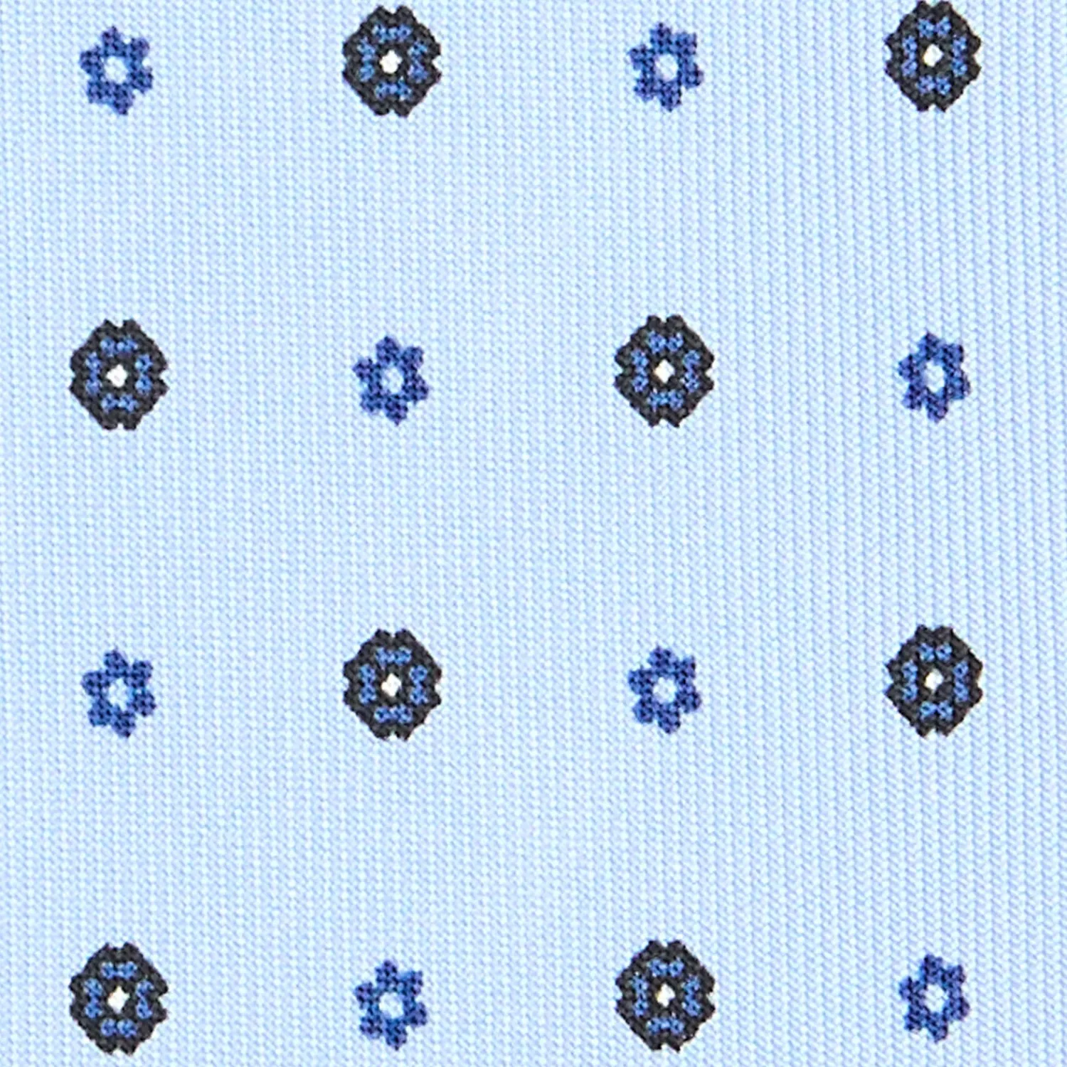 E.Marinella CRAVATTE|Cravatte In Seta Stampata|CRAVATTA SARTORIALE CLASSICA IN SETA AZZURRA Microfantasia fiore
