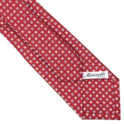 E.Marinella CRAVATTE|Cravatte In Seta Stampata|CRAVATTA SARTORIALE CLASSICA IN SETA BORDEAUX Microfantasia fiore